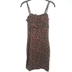 BAILEY BLUE Ditsy Olive Rush Tank Dress, L - NWT